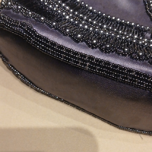 Buoux Terner Mini Grey Beaded Evening Bag - Picture 8 of 8